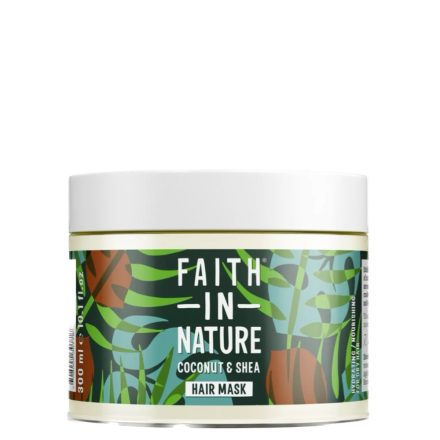 Faith in Nature Hajmaszk Kókusz és Shea vaj 300 ml - hidratáló, száraz, sérült hajra