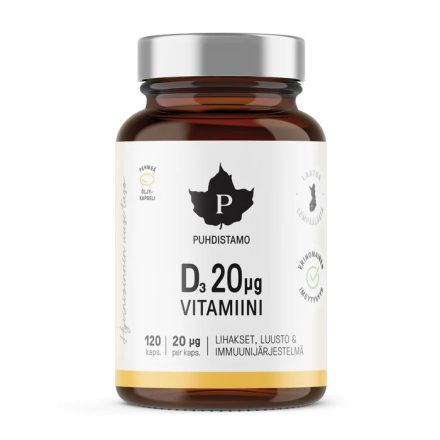 Puhdistamo D3-Vitamin 20 μg 120 kapsz.