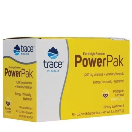 Power Pak Pineapple Coconut - Ananász Kókusz ízű elektrolit ital (30 db tasak) Trace Minerals 183g