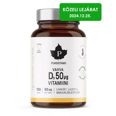 PUHDISTAMO Erős D-vitamin 50 μg 120 kapsz.