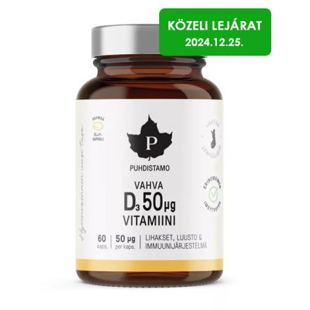 PUHDISTAMO Erős D-vitamin 50 μg 60 kapsz.