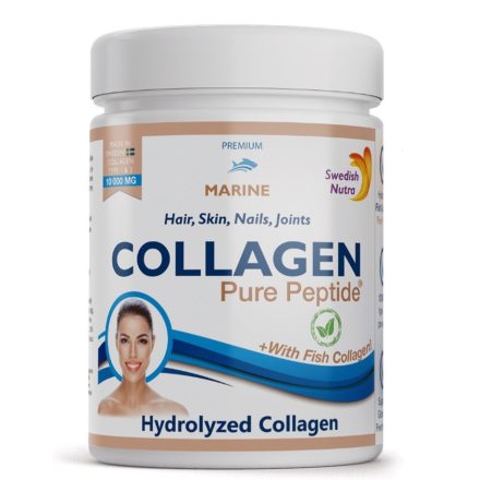 SWEDISH NUTRA Hidrolizált halkollagén por 10.000 mg (Collagen Pure Peptide With Fish) - 300g