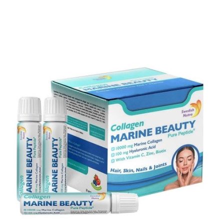 SWEDISH NUTRA Marine Beauty - 10.000 mg halkollagén komplex ivóampulla, 20db x 25ml