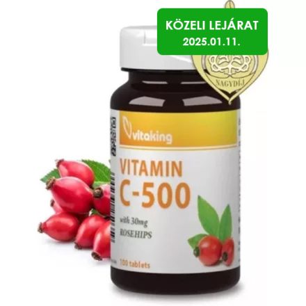 Vitaking C-Vitamin 500mg Csipkebogyóval (100 db) Tabl.