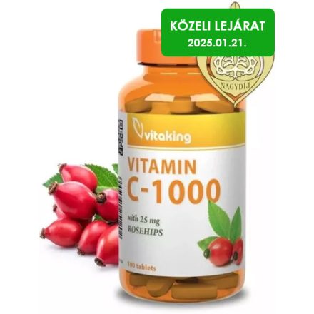 Vitaking C-Vitamin 1000mg Csipkebogyóval (100 db) Tabl. 