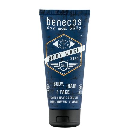 benecos MEN 3 in 1 tusfürdő férfiaknak – test, haj és arc