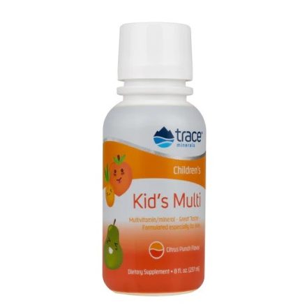 Trace Minerals Folyékony gyermek multivitamin, citrus-puncs ízben (237ml)