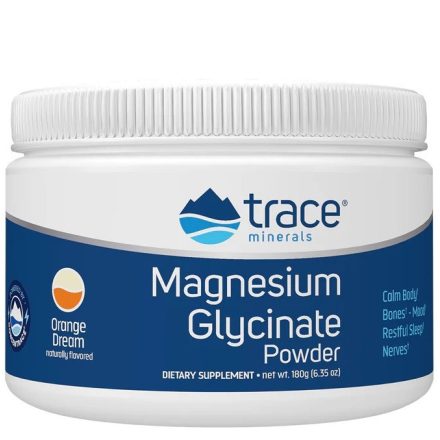 Trace Minerals Magnézium-glicinát italpor, narancs álom (180g)