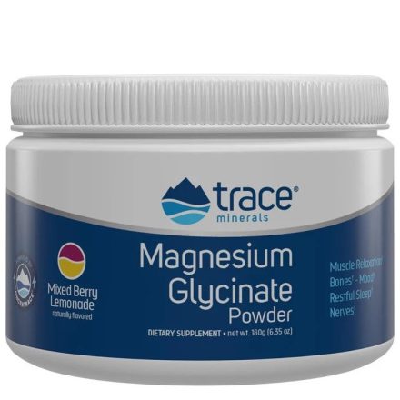 Trace Minerals Magnézium-glicinát italpor, vegyes bogyós gyümölcsös limonádé ízben (180g)